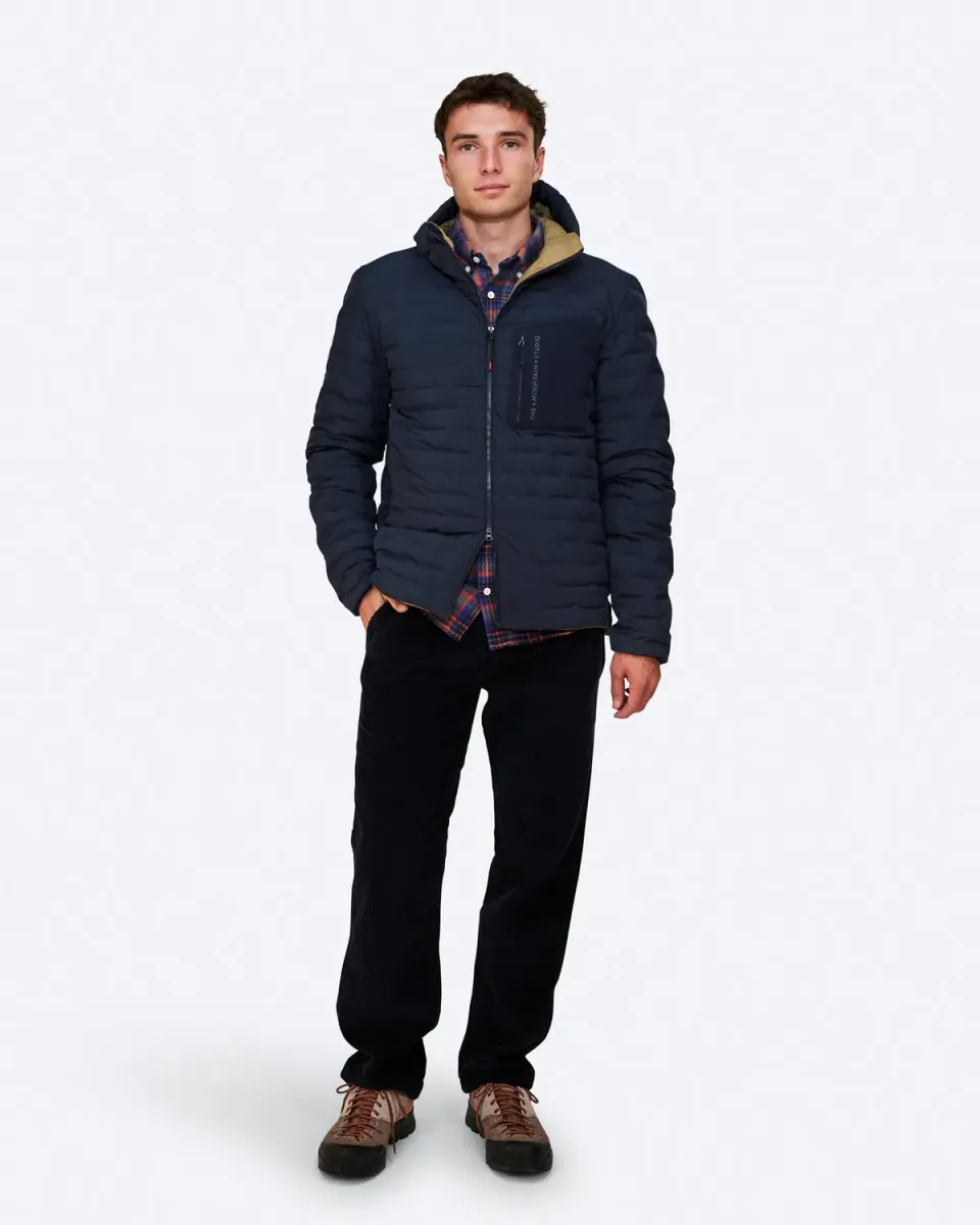 The Mountain Studio D-3 RL dunjakke Sky Captain-Kelp vendbar