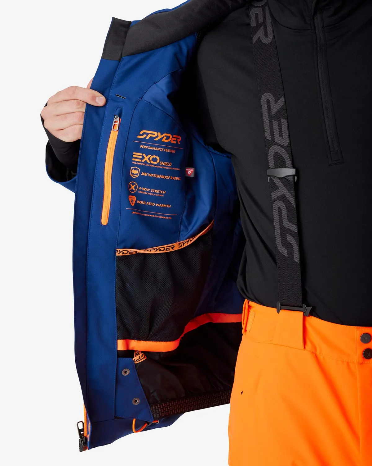 Spyder Titan skijakke herre indigo vanntett 30K