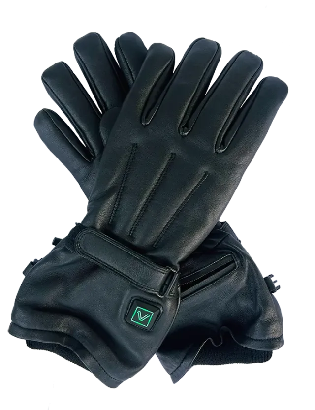 VoltHeat Urban Leather varmehansker skinn svart