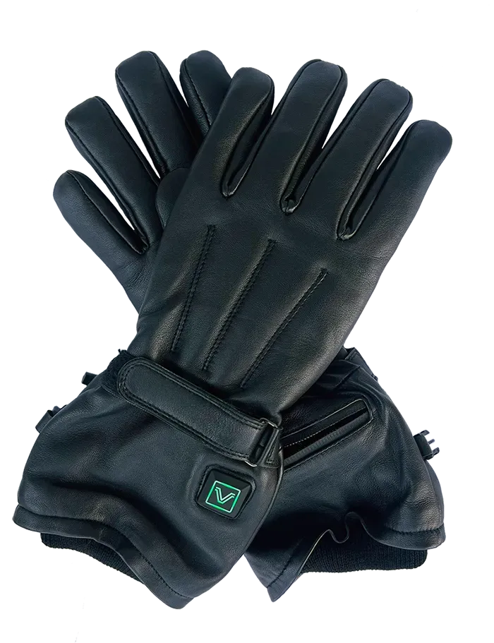VoltHeat Urban Leather varmehansker skinn svart