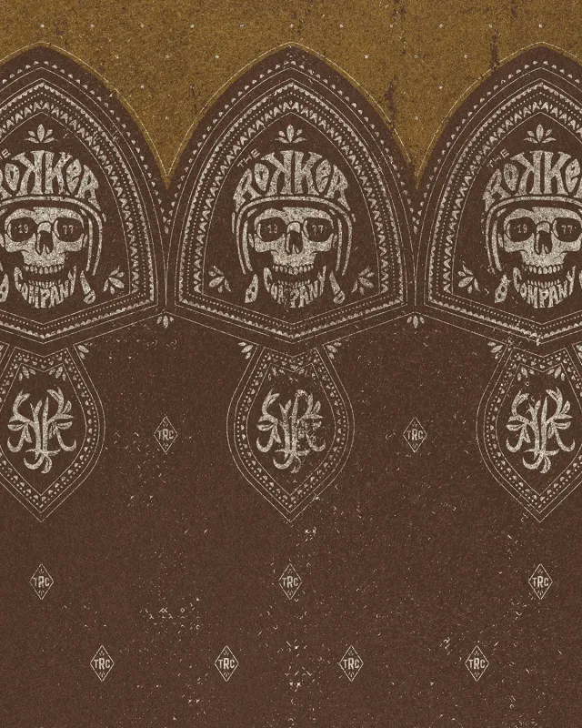 Rokker Tube Skull hals brun polyester