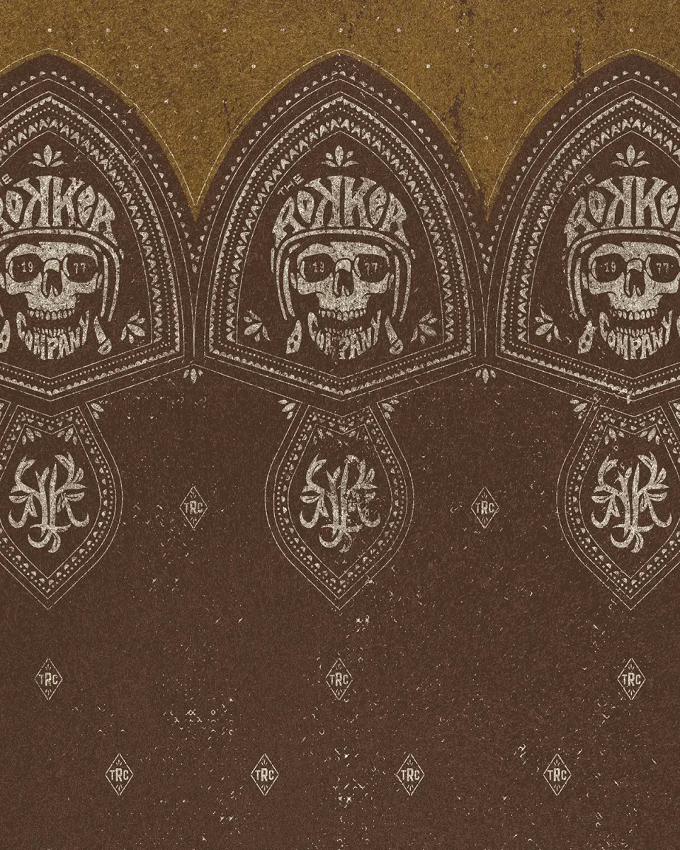 Rokker Tube Skull hals brun polyester