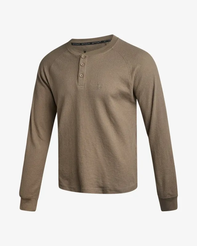 Spyder Waffle henley genser herre langermet bomull