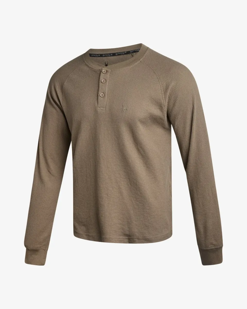 Spyder Waffle henley genser herre langermet bomull