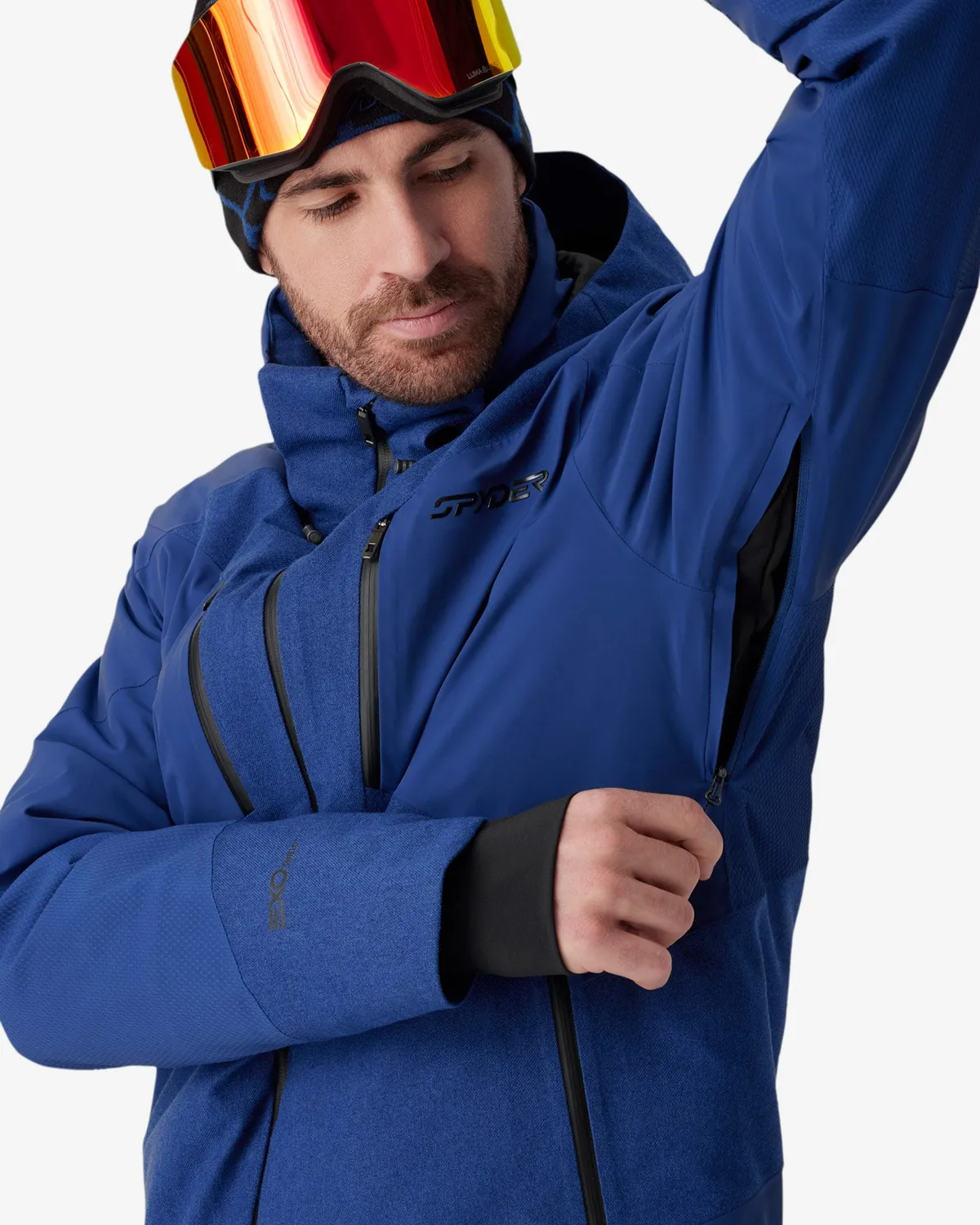 Spyder Alyeska Melange Jacket skijakke indigo melange S