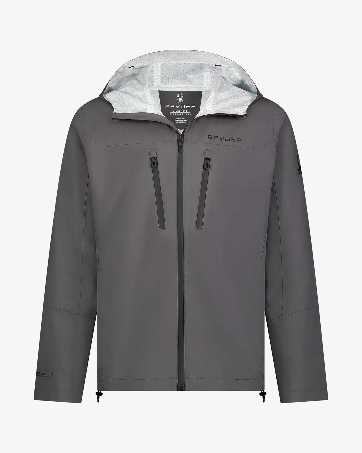 Spyder Overcast Rain regnjakke herre svart vanntett