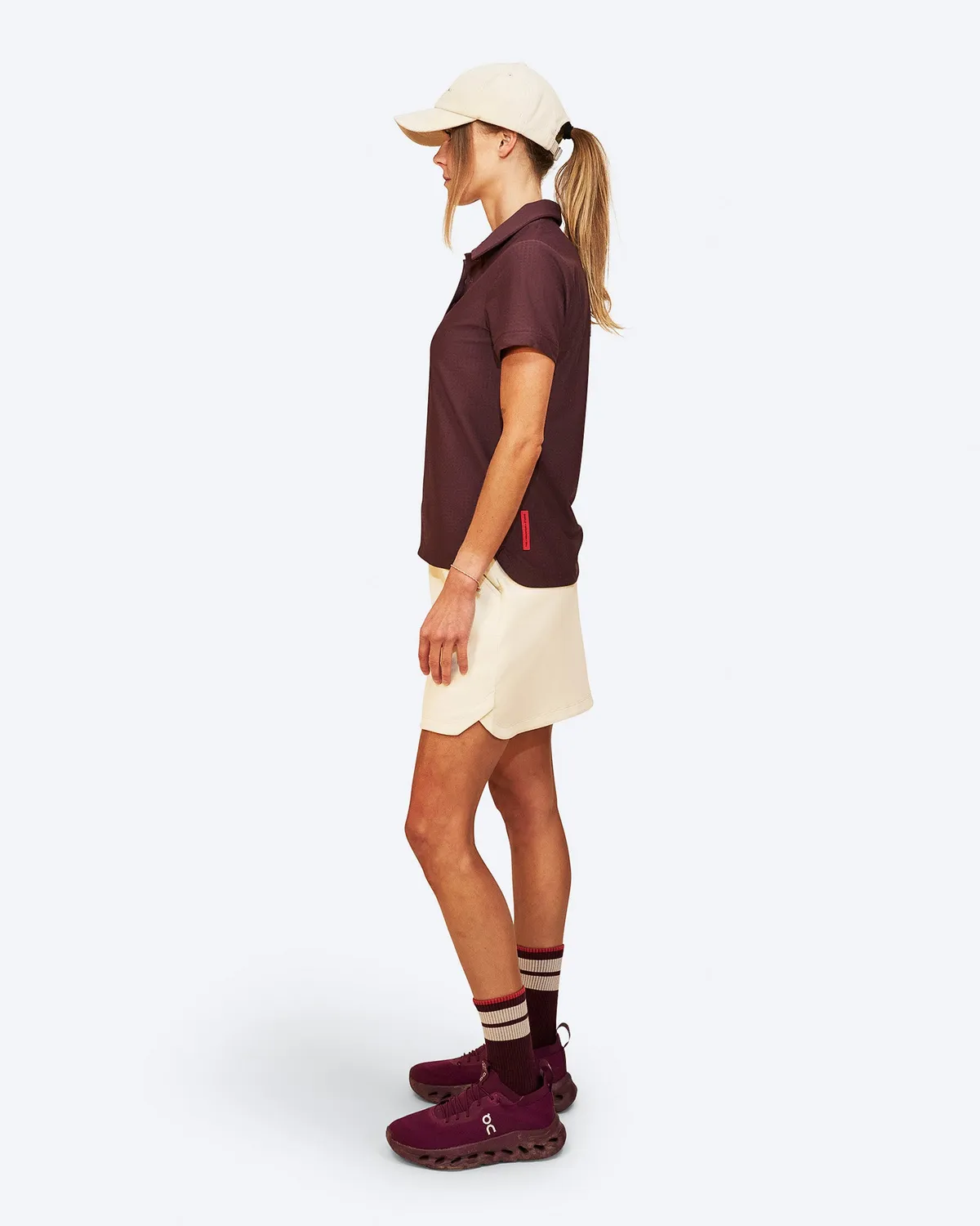 The Mountain Studio Q-13 W poloskjorte Fudge stretch