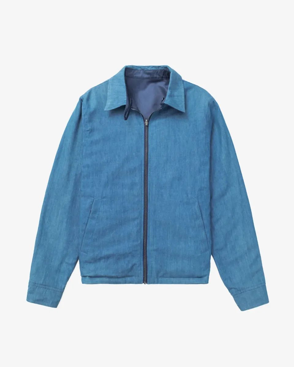 Schott NYC 9503 vendejakke blå nylon bomull