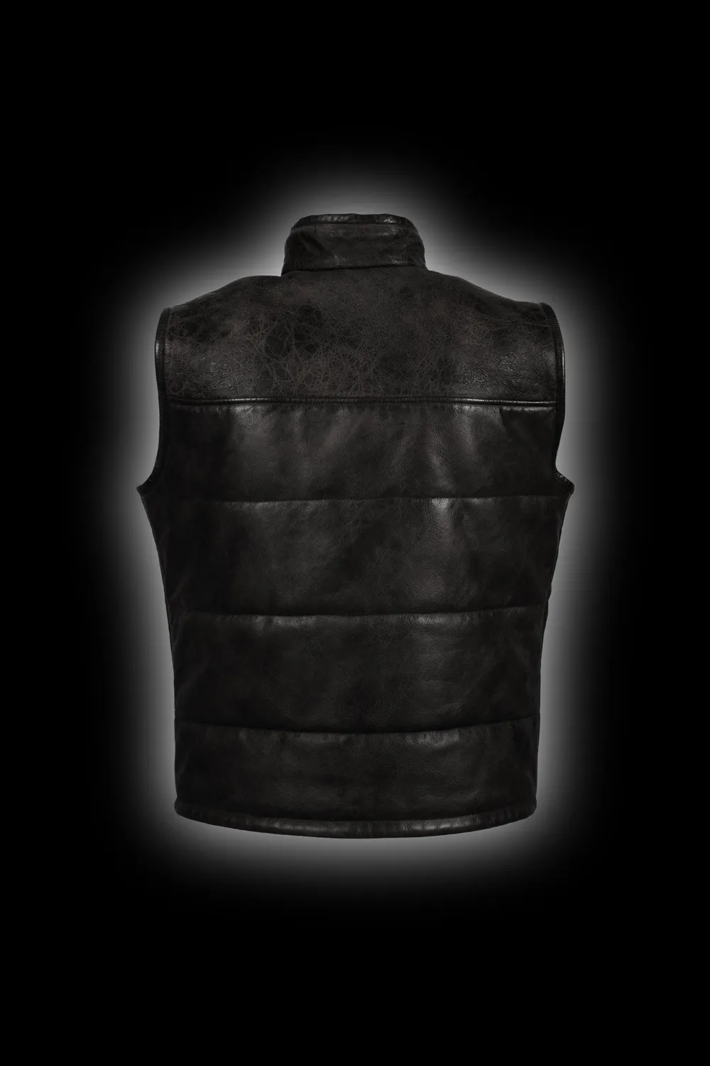 Matchless Manx skinnvest antique black shearling