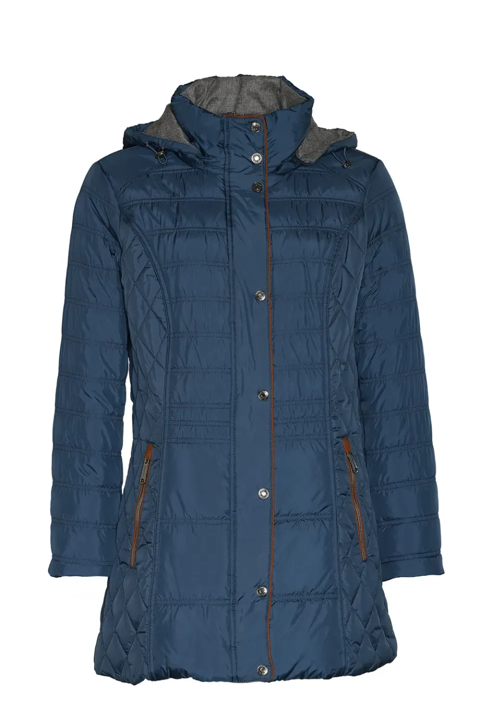 Windfield Carly vinterjakke blue sea quiltet