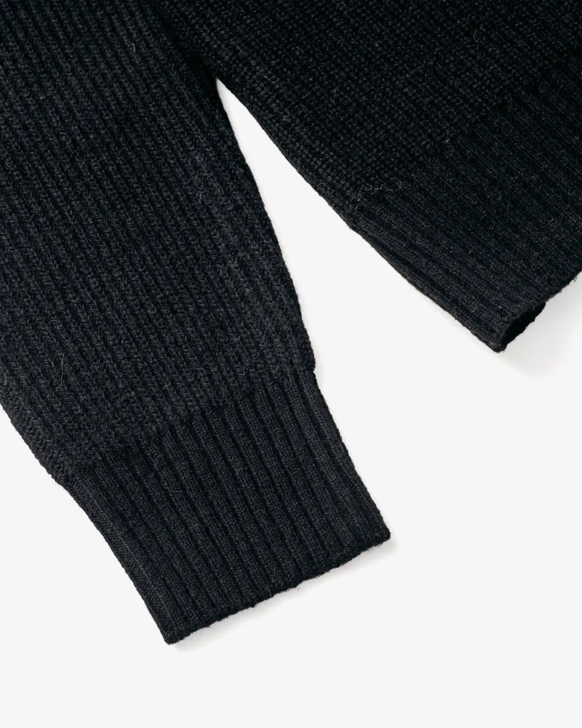 Schott NYC SW2212 ullgenser half-zip svart – varm ribbestrikk