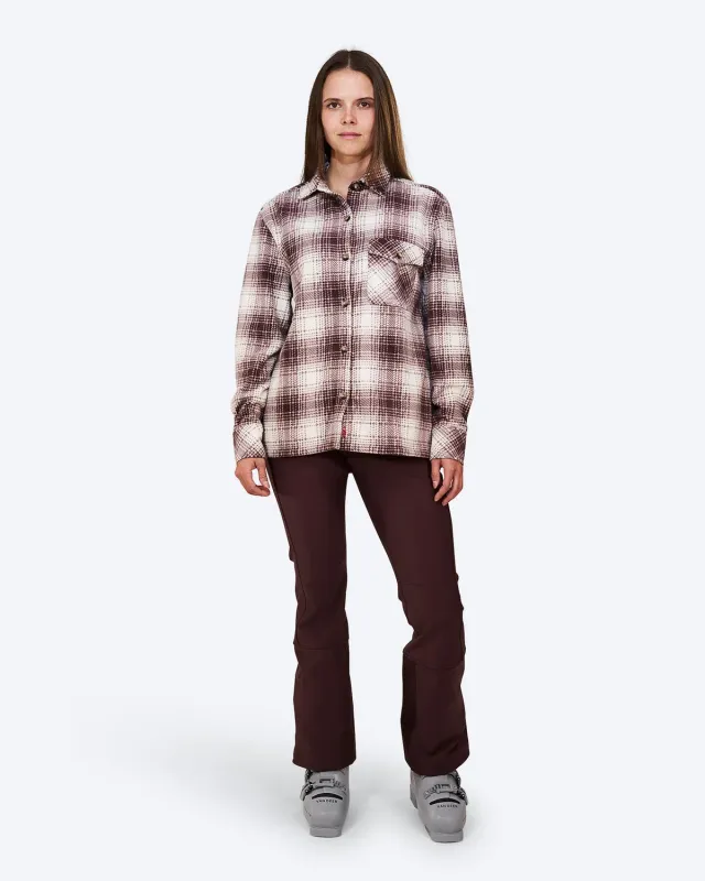 The Mountain Studio G-13 W fleece skjorte Fudge rutete