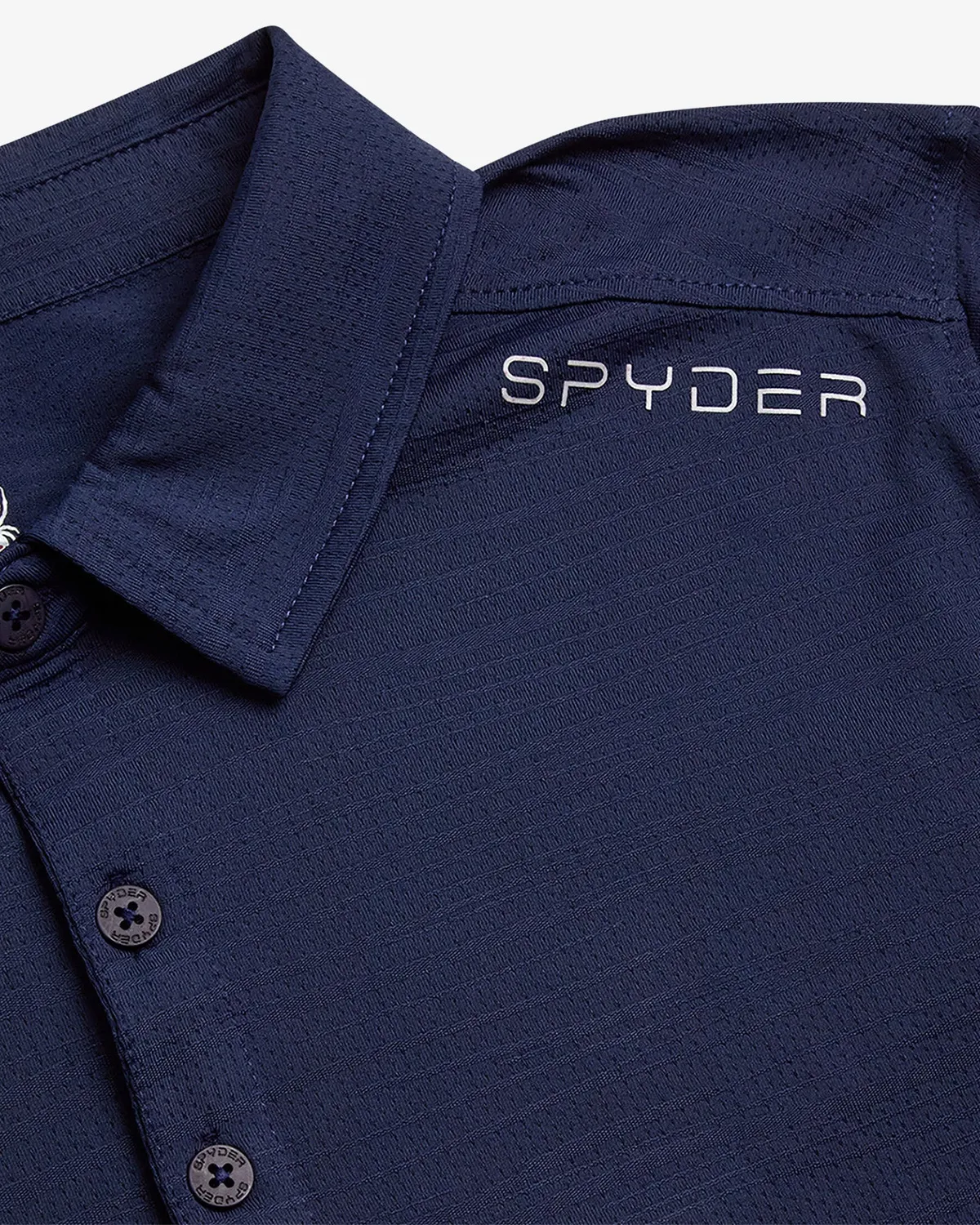 Spyder Jacquard polo herre navy – stretch