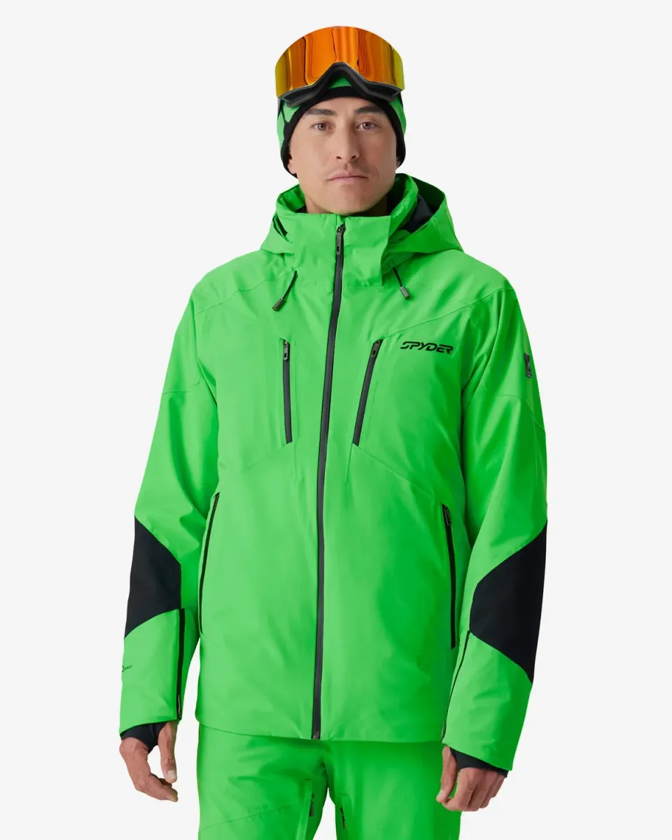 Spyder Alyeska skijakke herre strobe green 30K vanntett