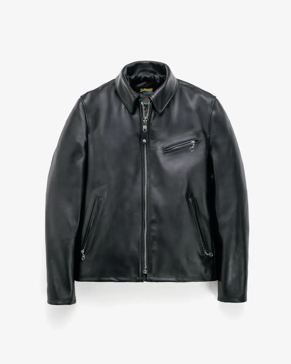 Schott NYC 188 motorsykkeljakke svart skinn