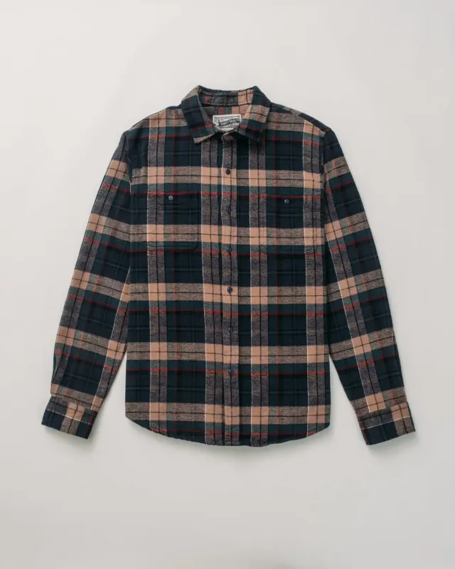 Schott NYC SH2535 flanellskjorte Root Beer bomull