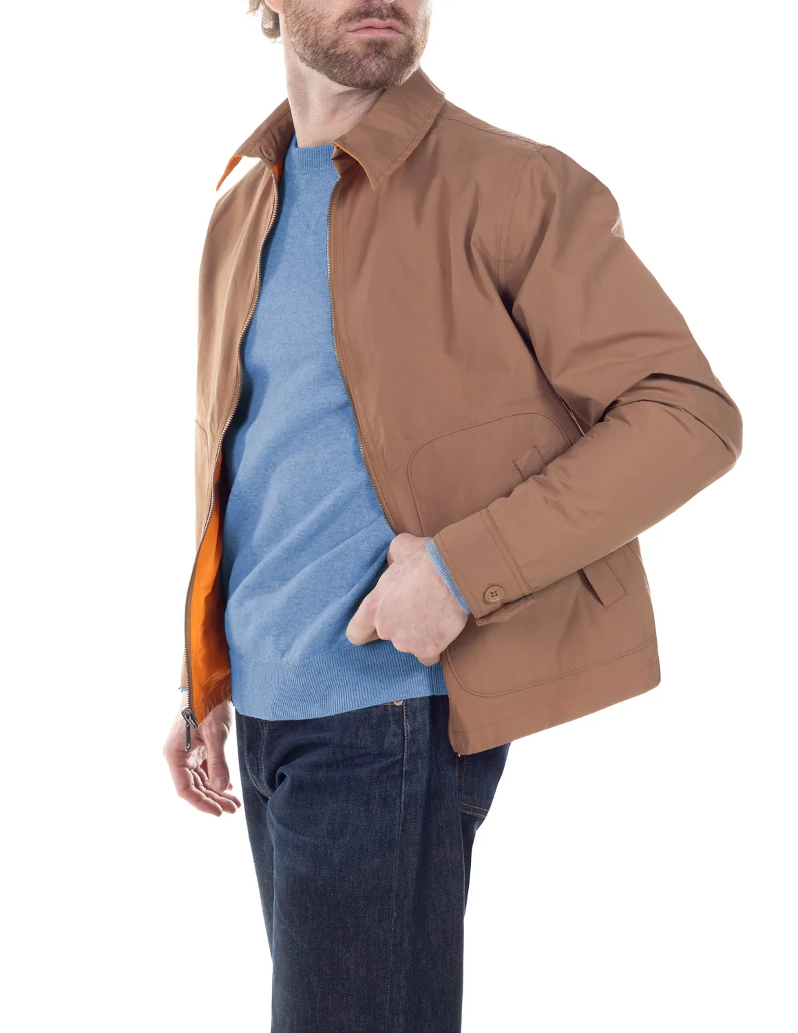Schott NYC 8212 vindjakke khaki vendbar