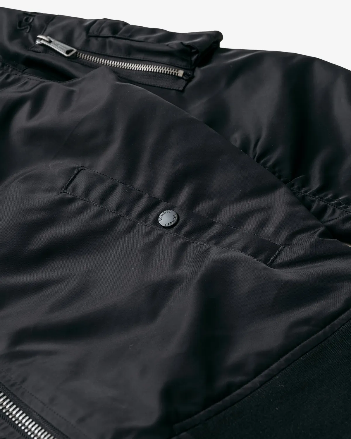 Schott NYC 9508 MA-1 jakke svart nylon