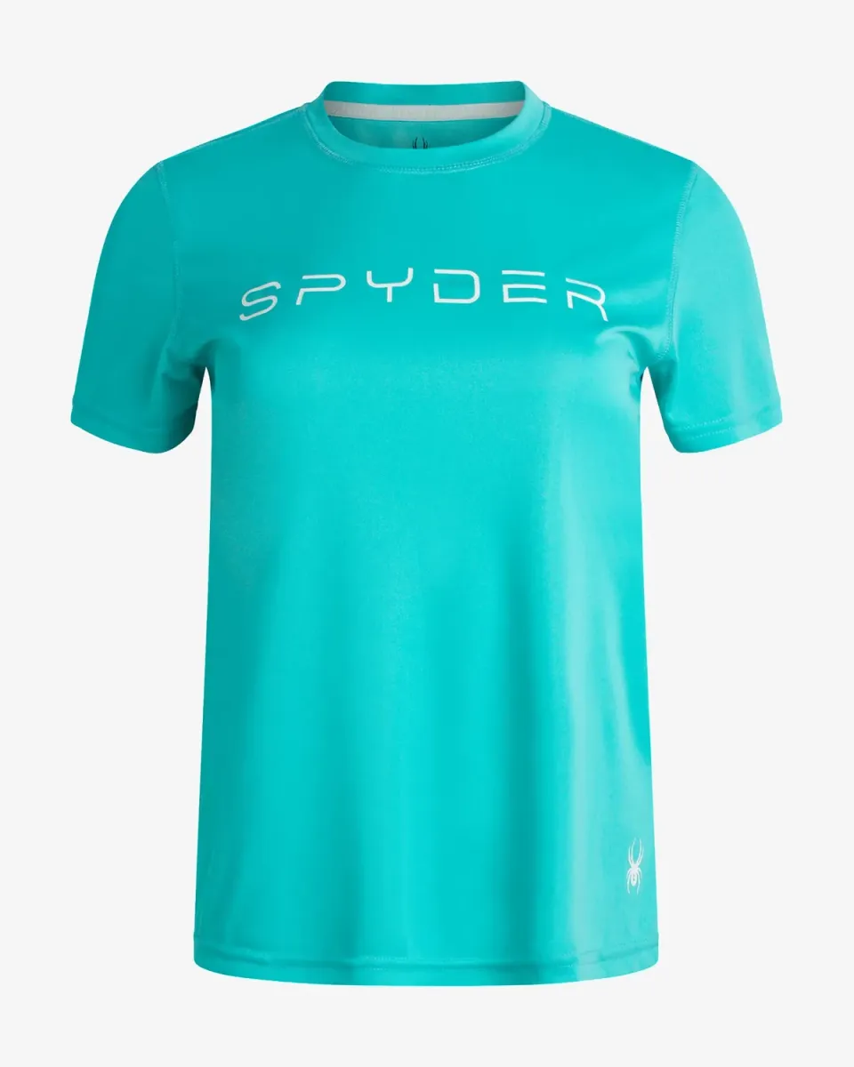 Spyder t-skjorte dame grå kort erm bomullsmyk