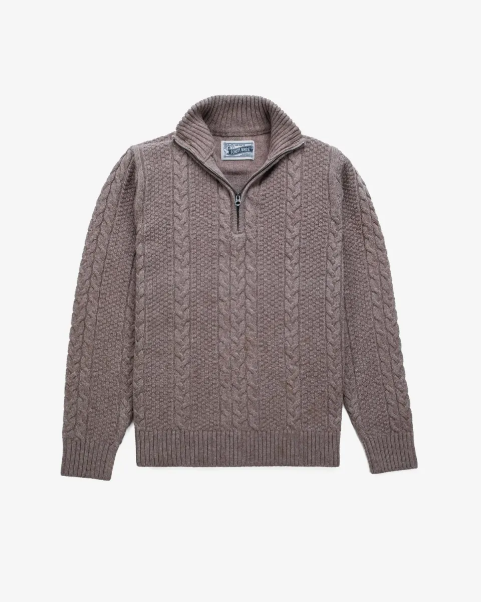 Schott NYC SW2620 genser Navy – ullmiks med glidelås