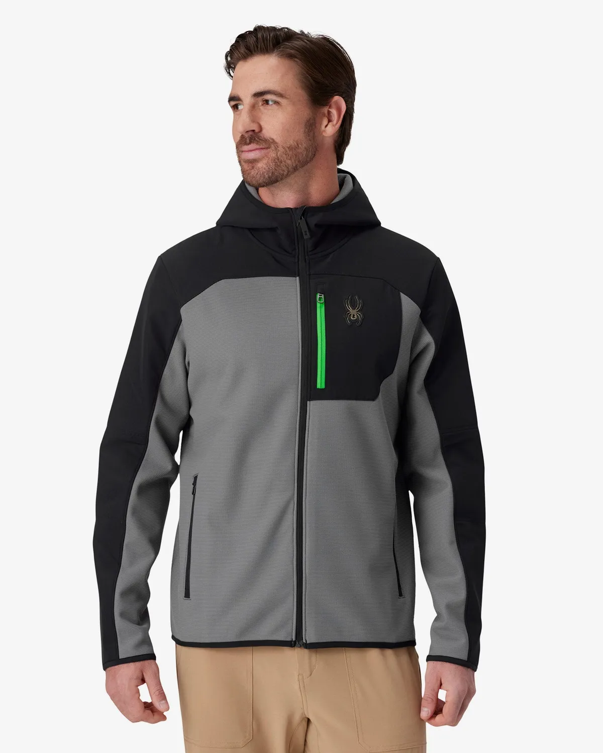 Spyder Web Shellfleece jakke Black vindtett