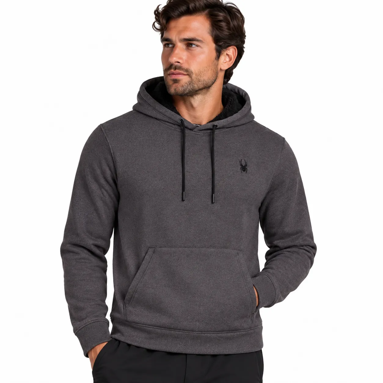 Spyder Sherpa hettegenser herre svart varm