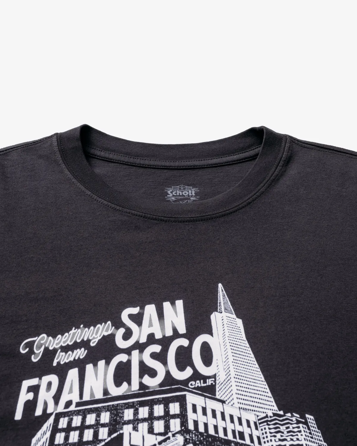 Schott NYC TSF25 t-skjorte vintage bomullstrykk