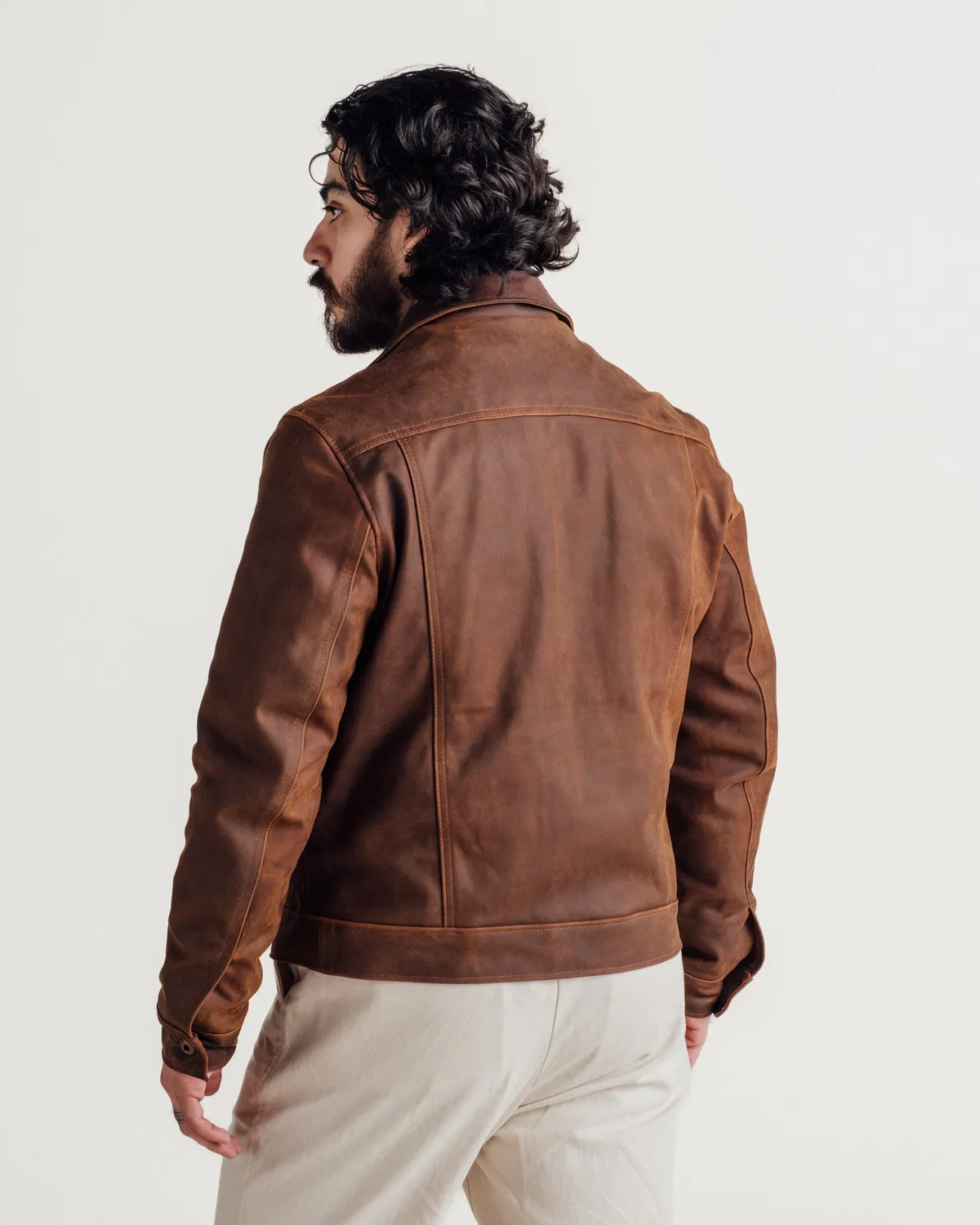 Schott NYC 538 mekanikerjakke brun nubuck