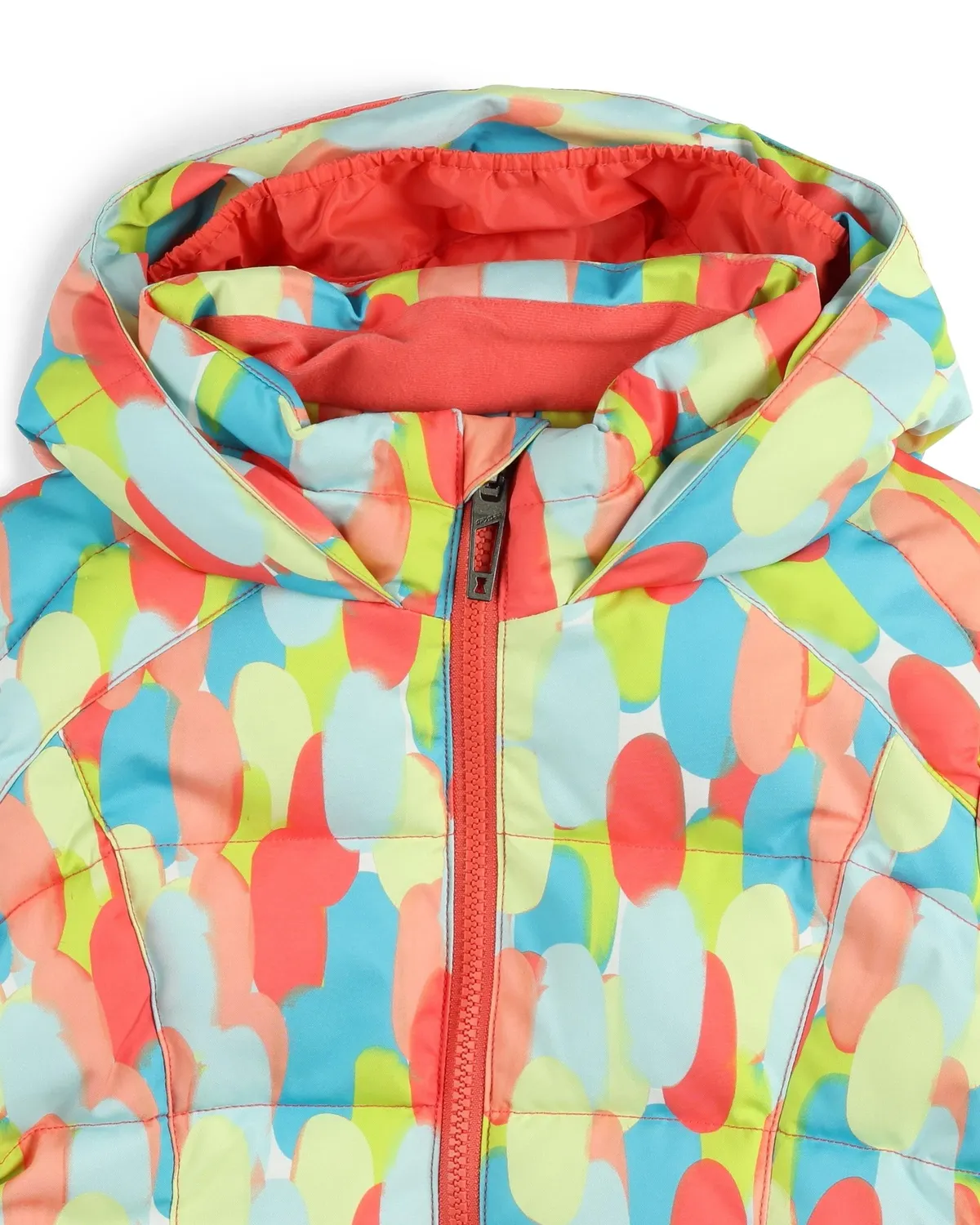 Spyder Zadie skijakke coral haze sprinkles vanntett 10K