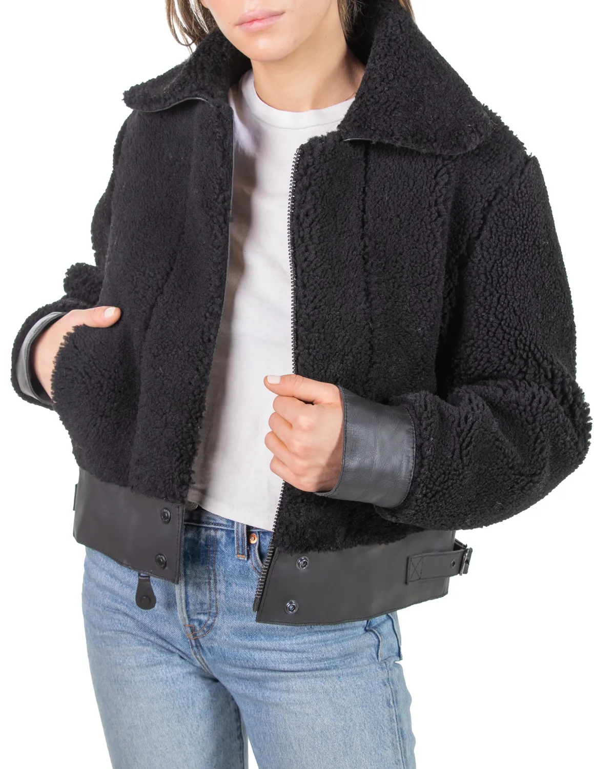 Schott NYC 2125W bomberjakke ebony saueskinn