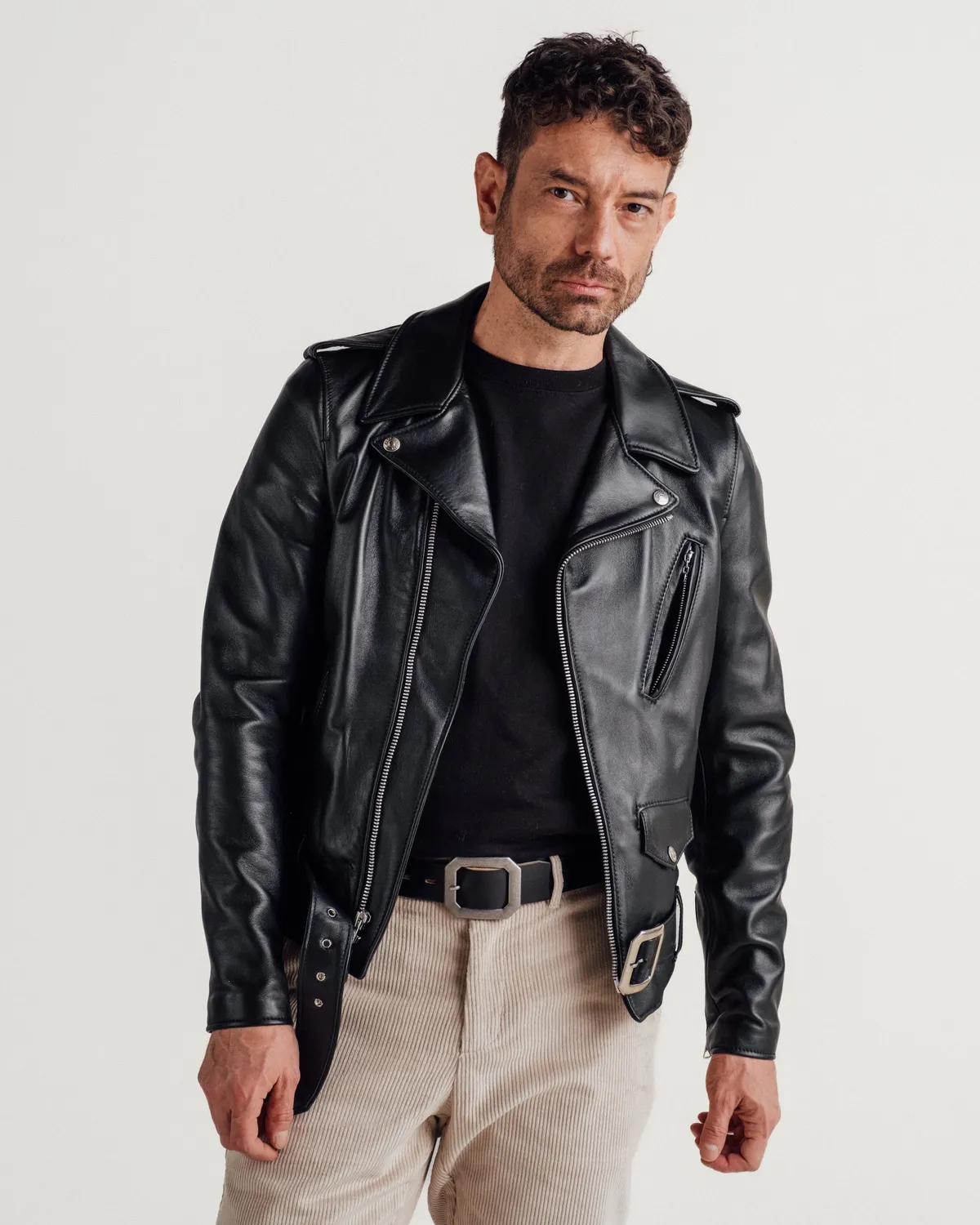 Schott NYC 213MO skinnjakke svart perfecto lam