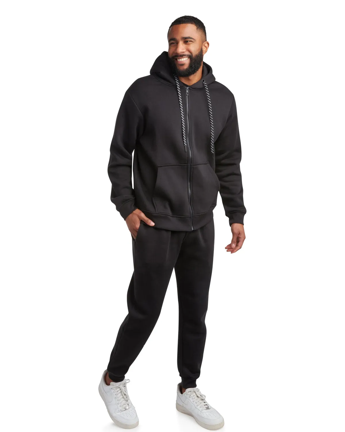 Spyder fleece joggesett herre Black 2-delt