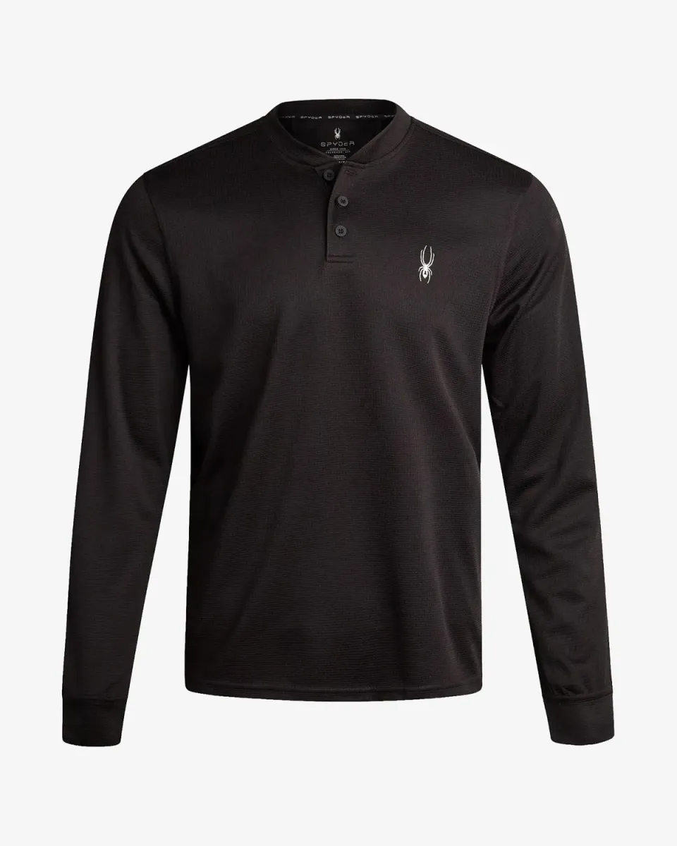Spyder Thermal Henley langermet herre svart varm
