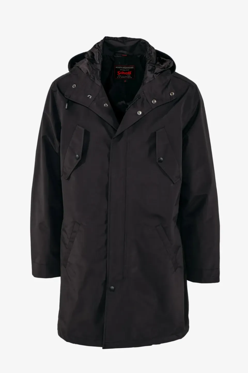 Schott NYC 8557 fishtail parka svart vanntett