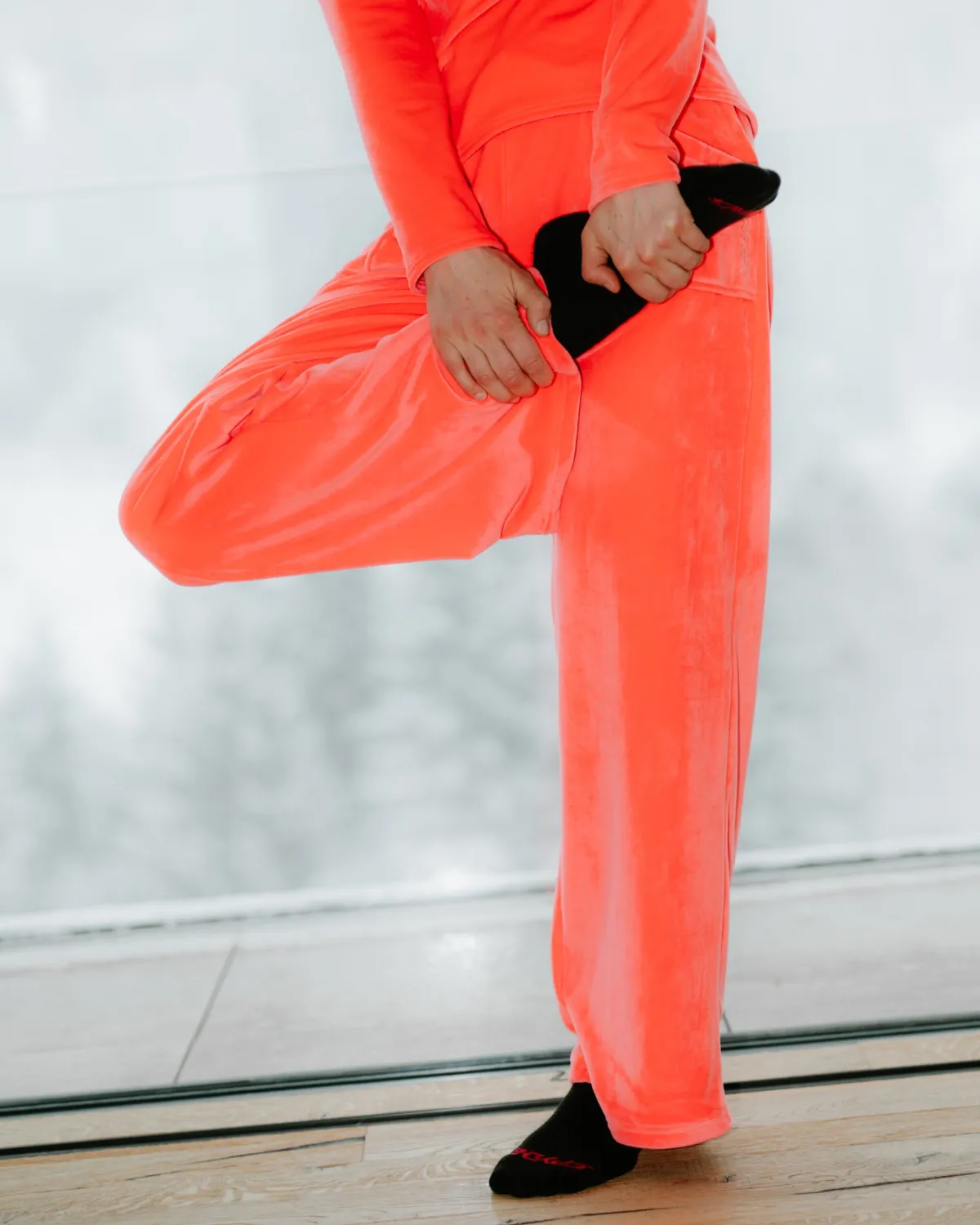 Spyder Shimmer velurbukse dame coral avslappet