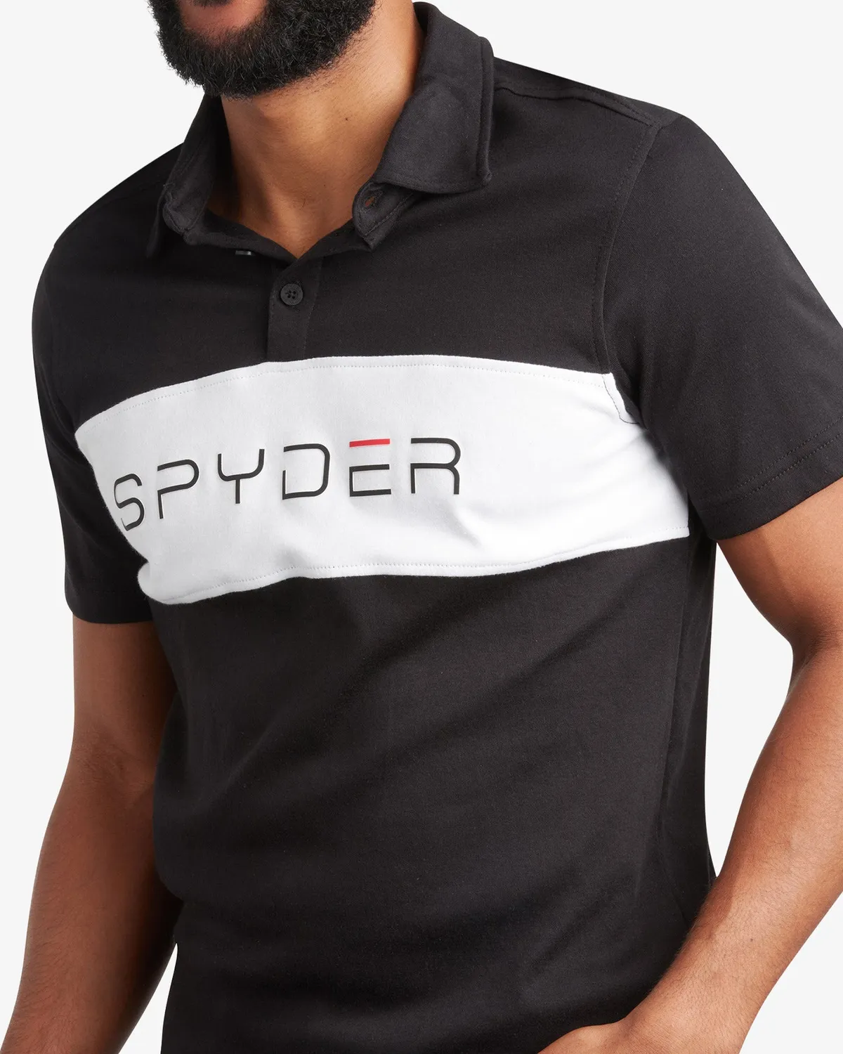 Spyder Color Block polo svart bomullsblanding