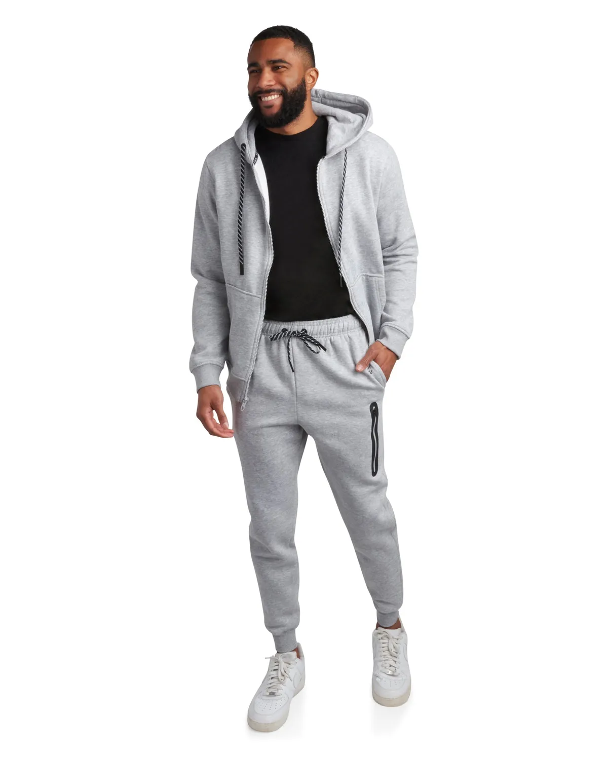 Spyder Fleece Full Zip joggesett heather gray varm