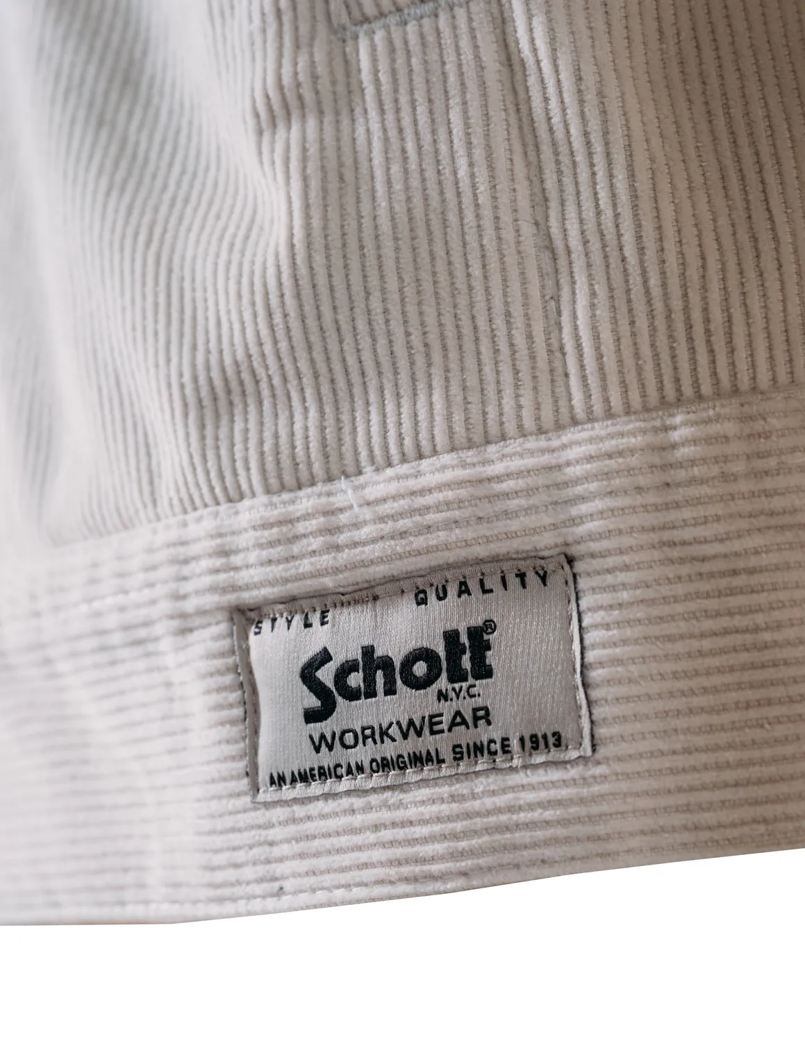 Schott NYC 8501 skjortejakke off white bomull