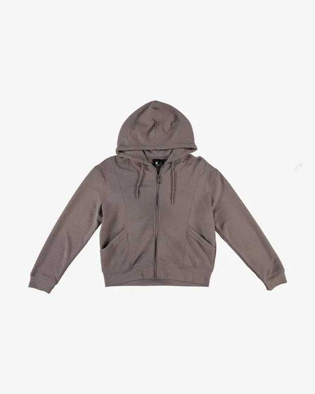 Spyder Techknit hettejakke dame myk full glidelås