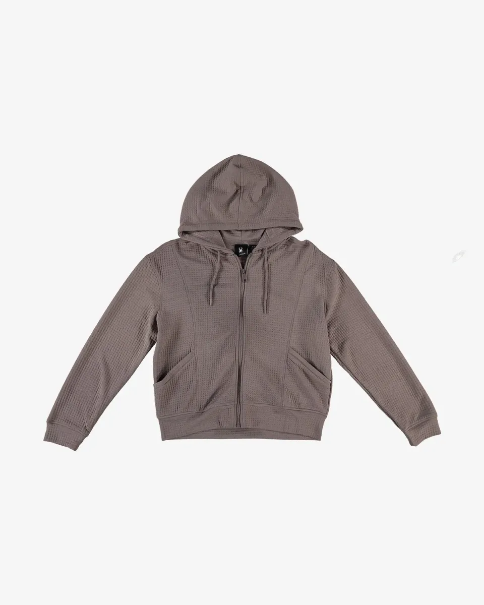 Spyder Techknit hettejakke dame myk full glidelås