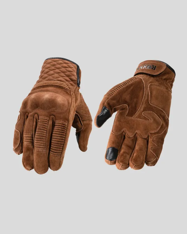 Rokker Tucson Rough motorsykkelhansker brun L