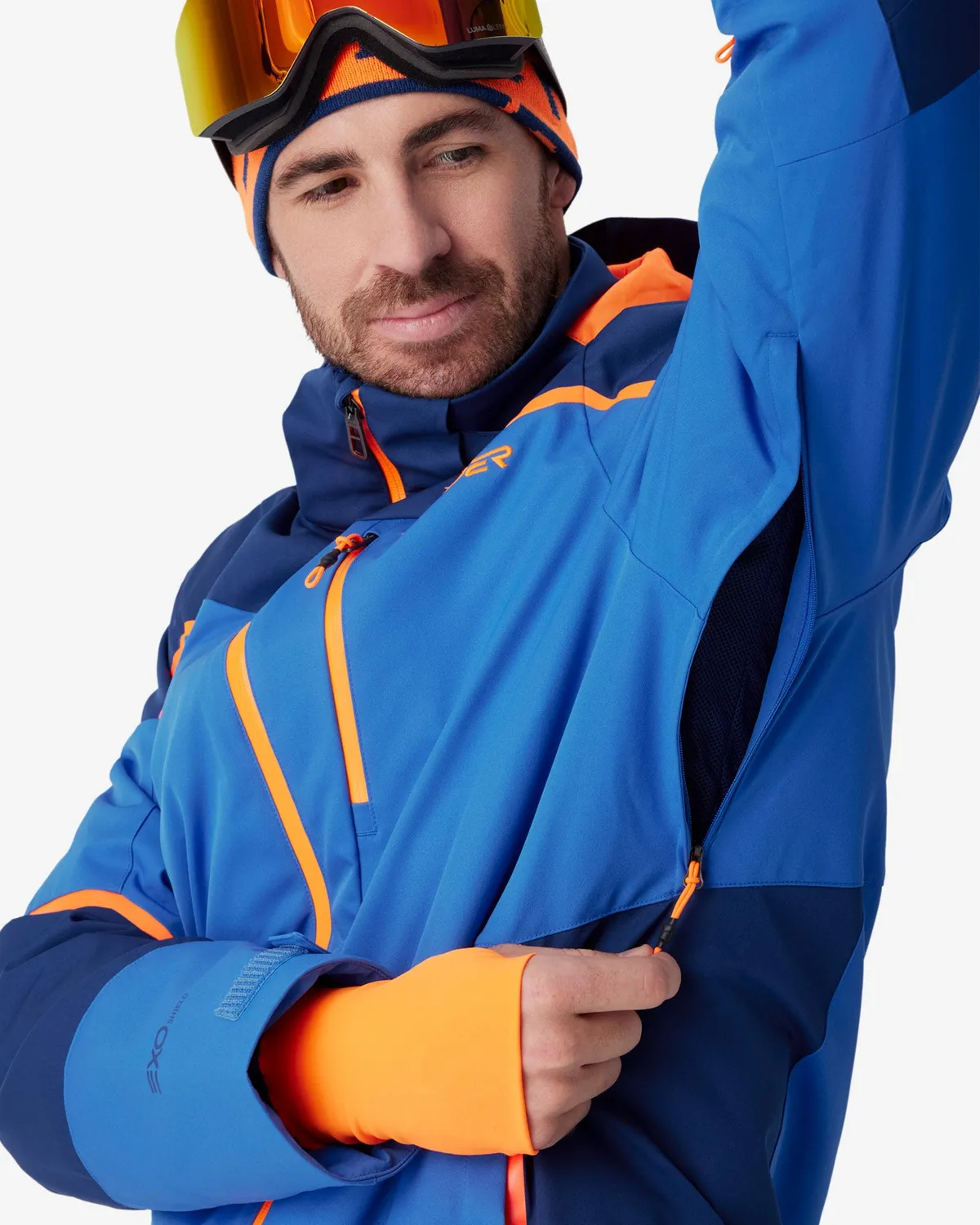 Spyder Chambers skijakke herre bold blue 20K vanntett