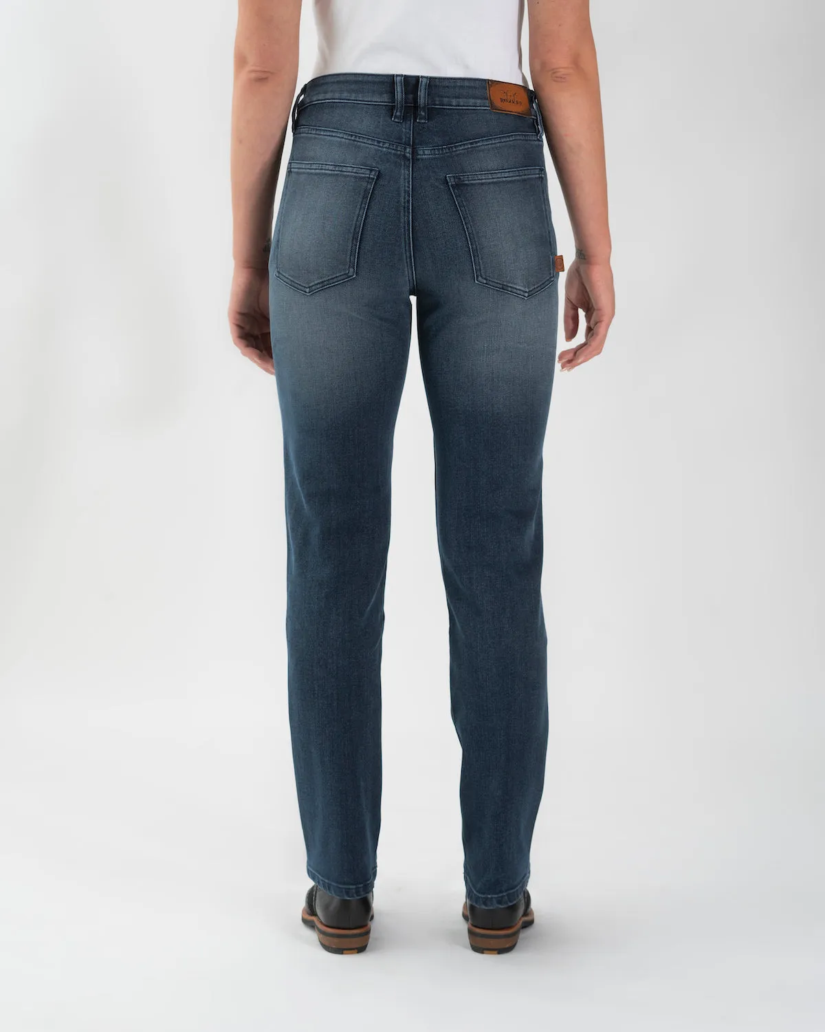 Rokker ROKKERTECH Mid Straight motorsykkeljeans blå