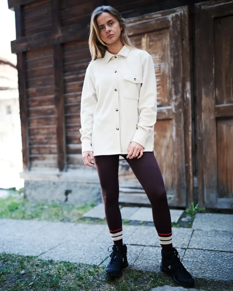 The Mountain Studio G-13 W Micro Fleece skjorte Almond Milk