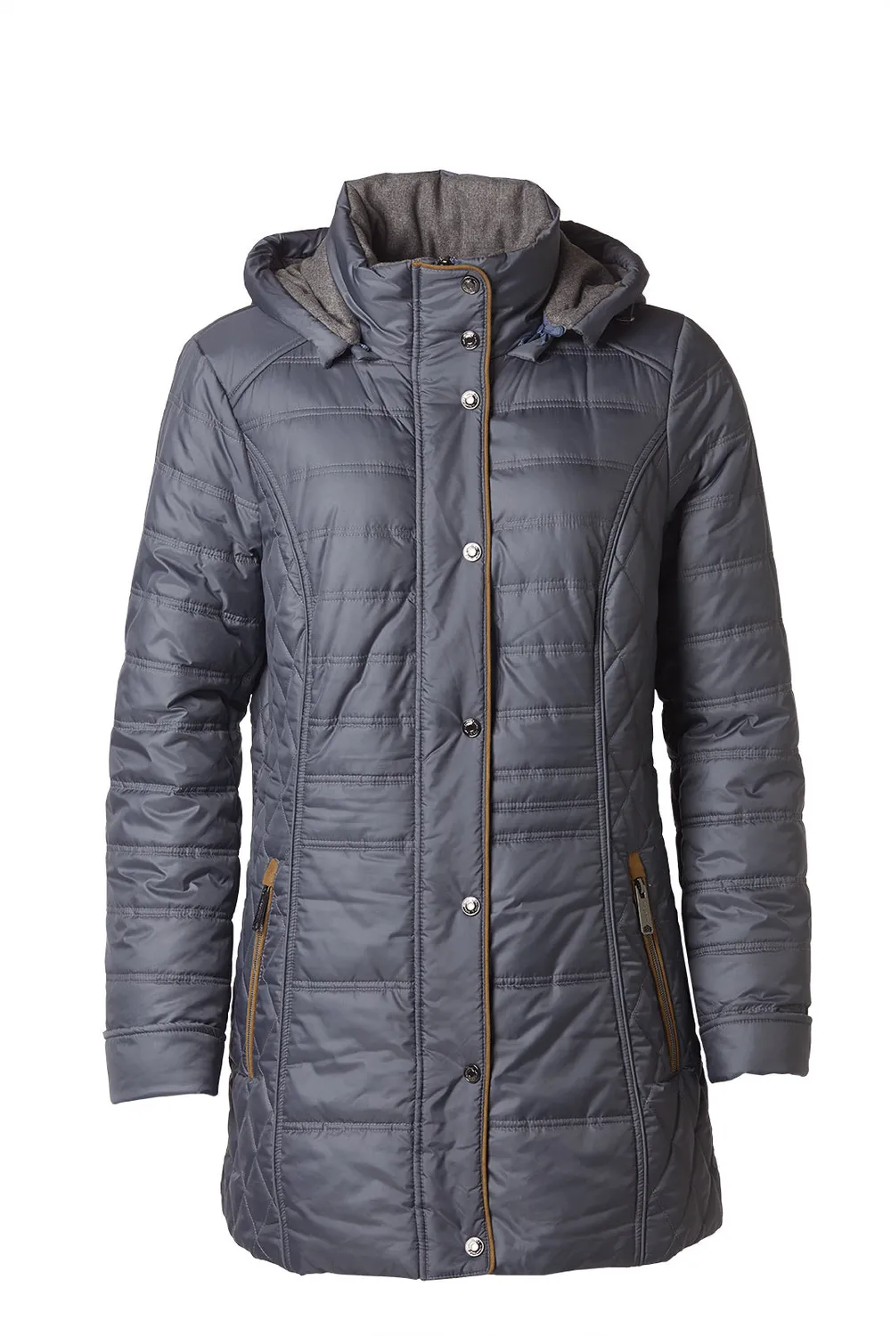 Danwear Carly vinterjakke grey lang resirkulert
