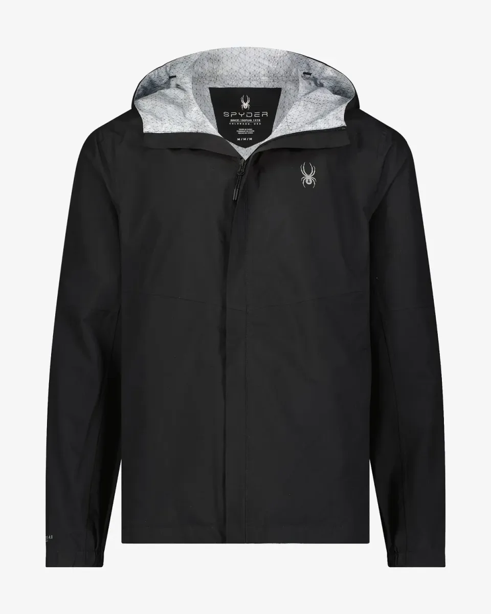 Spyder Cloudy Day regnjakke svart herre vanntett