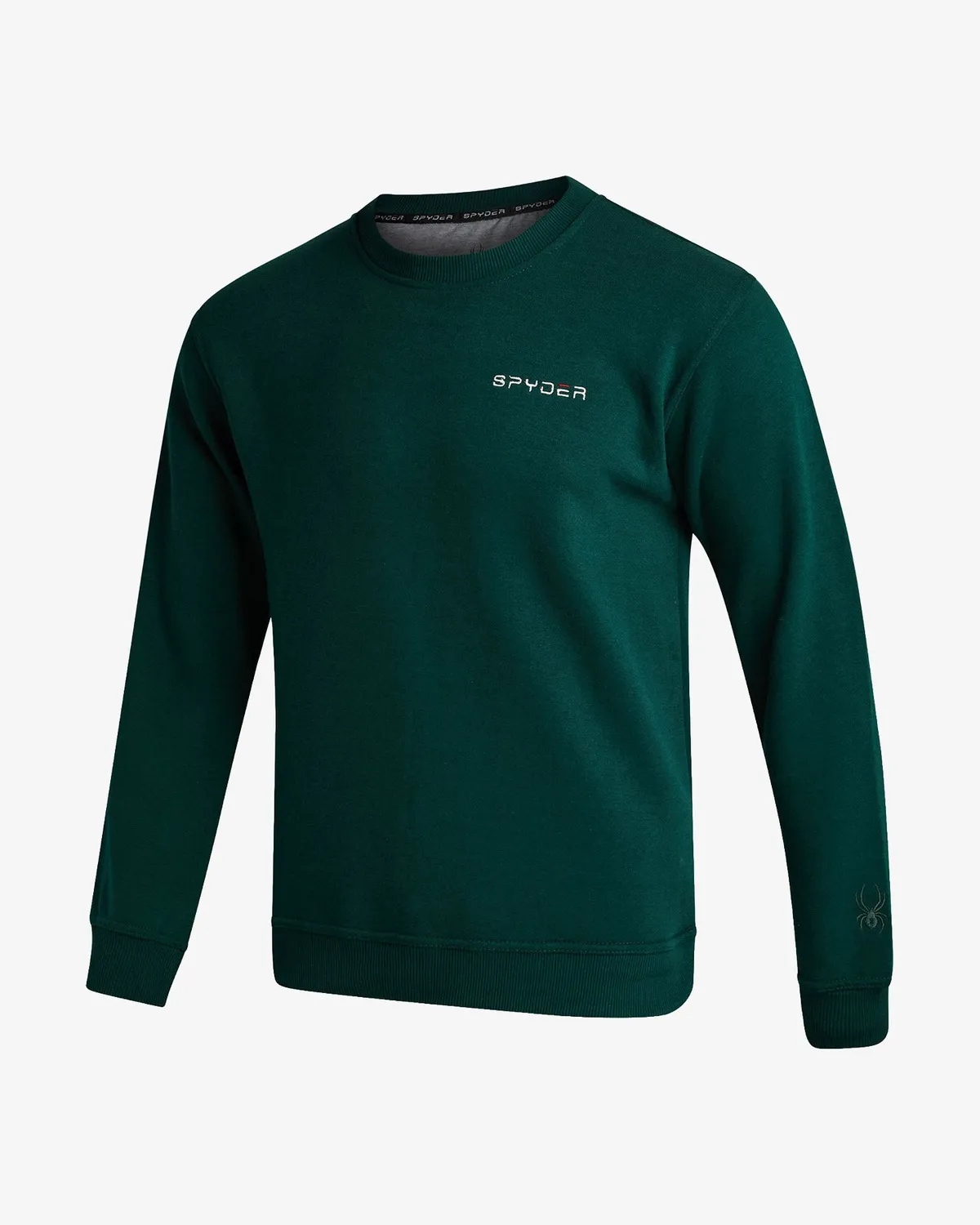 Spyder Fleece Crew genser herre Forest Green bomull