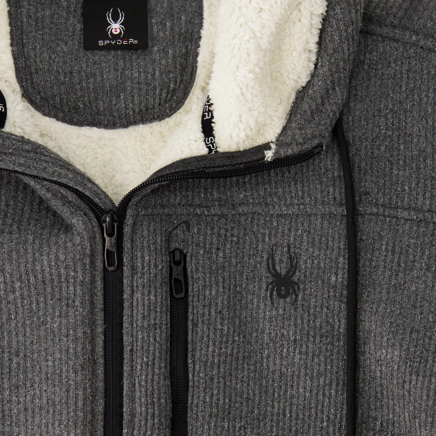Spyder Sherpa Hoodie hettegenser svart varm