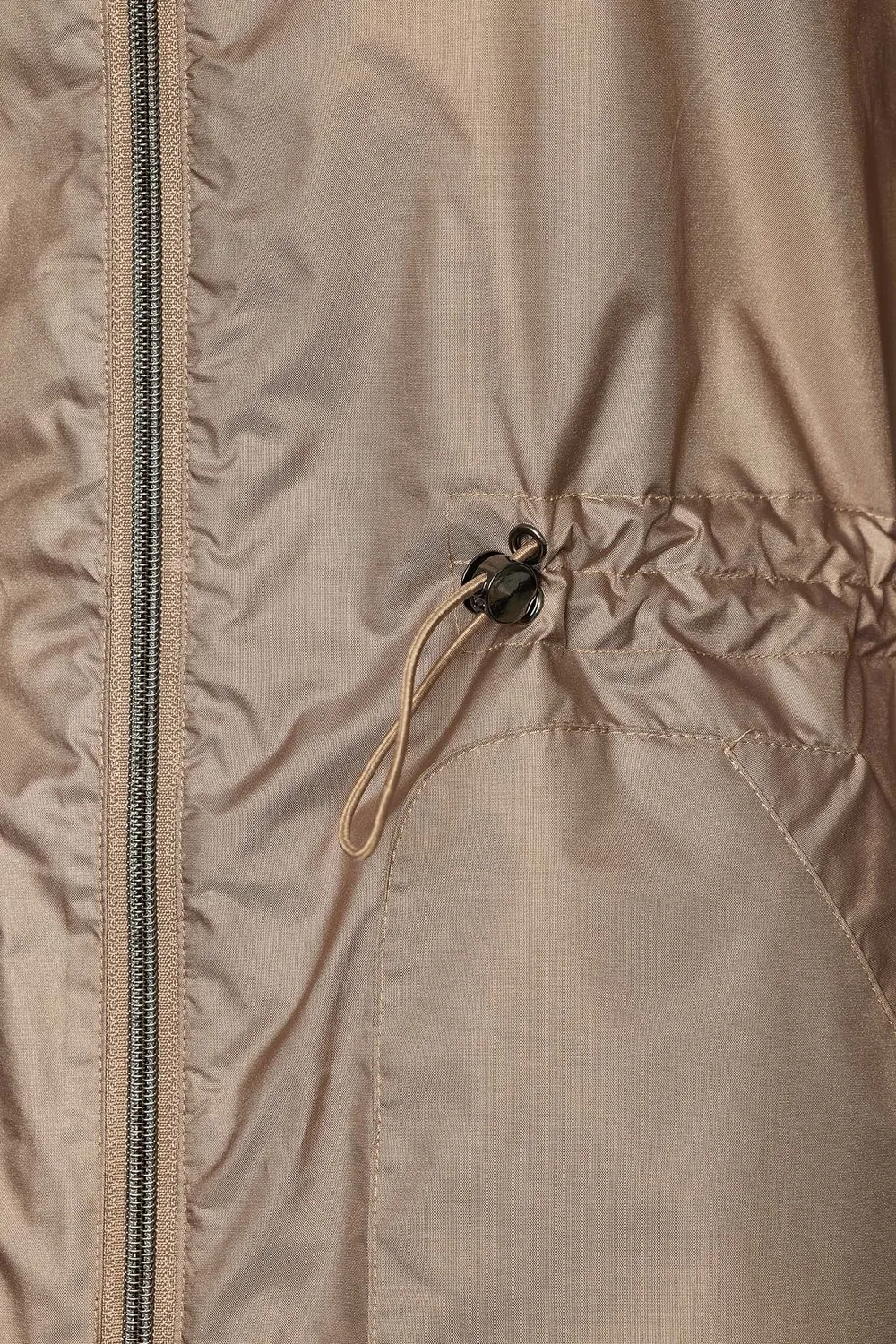 Windfield Izette overgangsjakke taupe med justerbar midje
