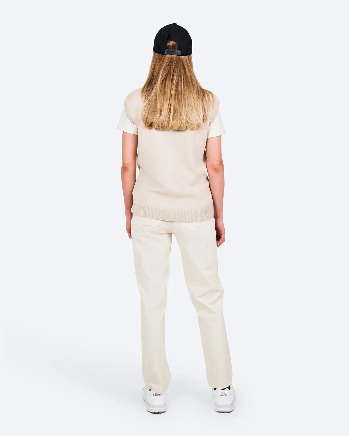The Mountain Studio K-10 W strikkvest Almond Milk merino